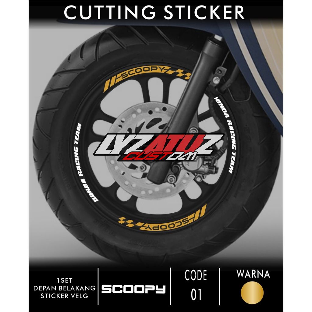 Jual Cutting Sticker List Velg Honda Scoopy Velk Velek Shopee Indonesia