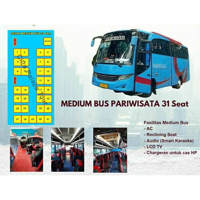 Jual Sewa Bus Pariwisata Tujuan Merak Salira Florida Cilegon Serang