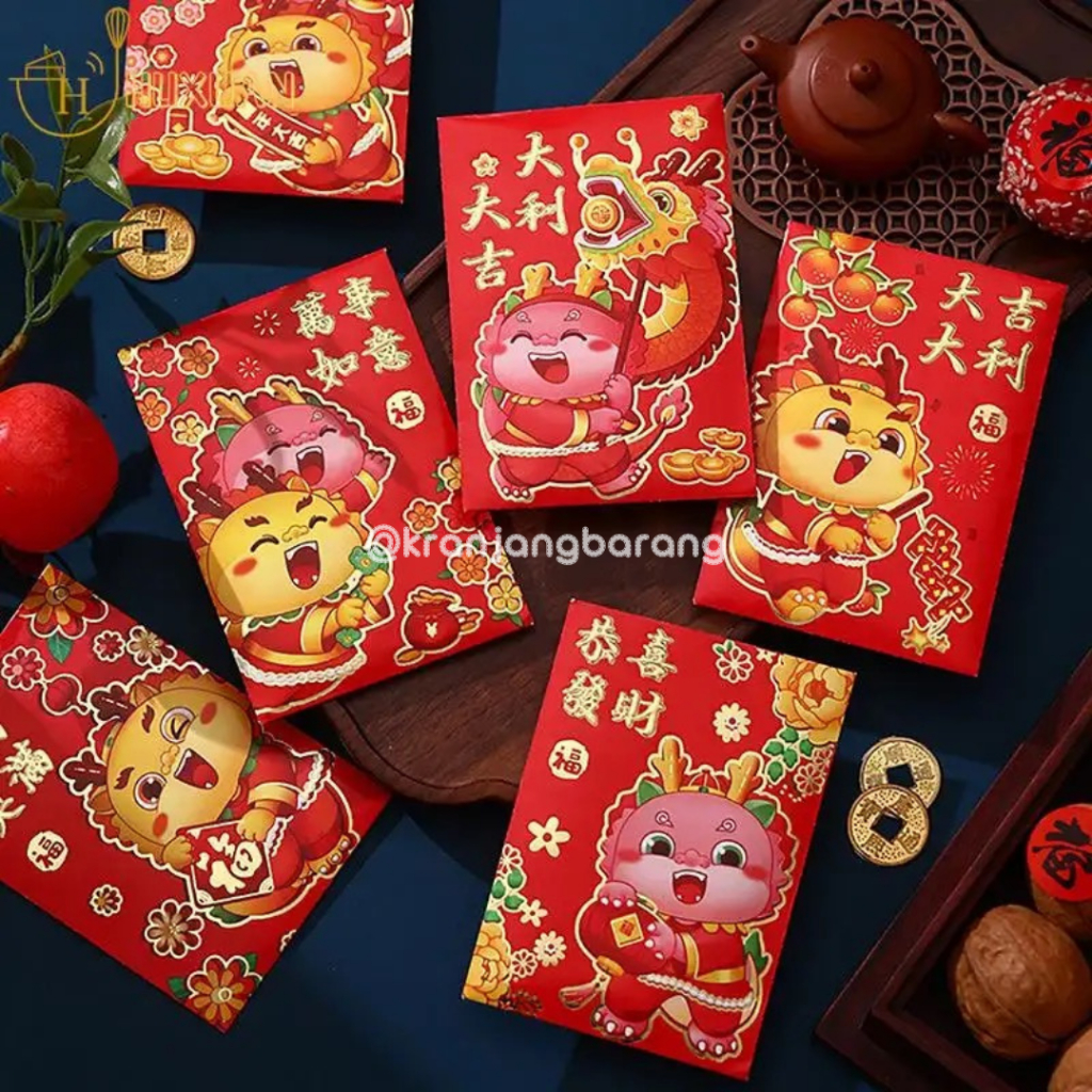 Jual Angpao Imlek Unik Angpau Imlek Shio Naga Red Pocket Cny