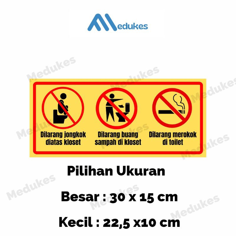 Jual Stiker Toilet Closet In Dilarang Jongkok Di Atas Closet