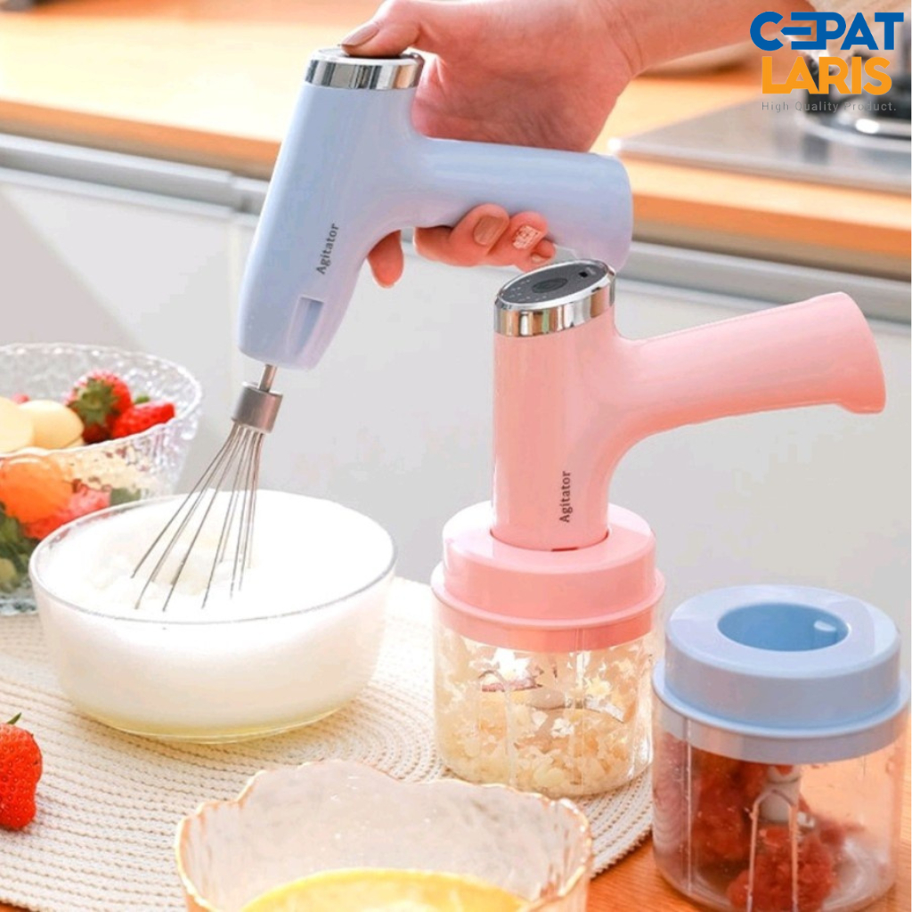 Jual CL Hand Mixer Chopper 3in1 USB Charger Penggiling Daging Wireless