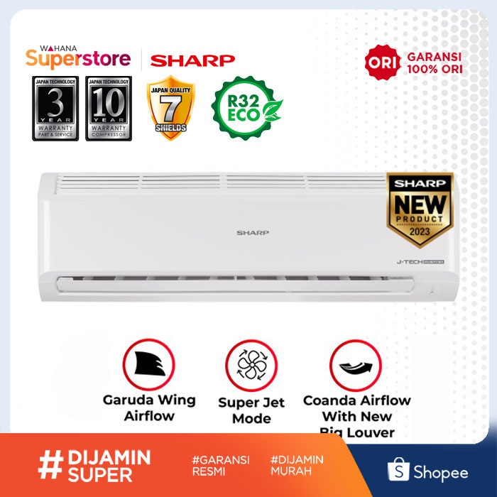 Jual Sharp AC Split Inverter BEY Series 1 PK AH X10BEY Shopee Indonesia