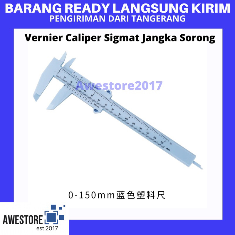 Jual Sigmat Jangka Sorong Plastik Vernier Caliper Alat Ukur Penggaris 6