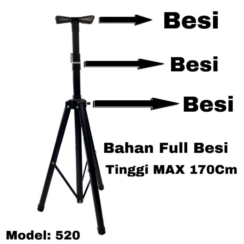 Jual Stand Speaker Full Besi SPS 520 Pasif Tripod Speaker Aktif 520