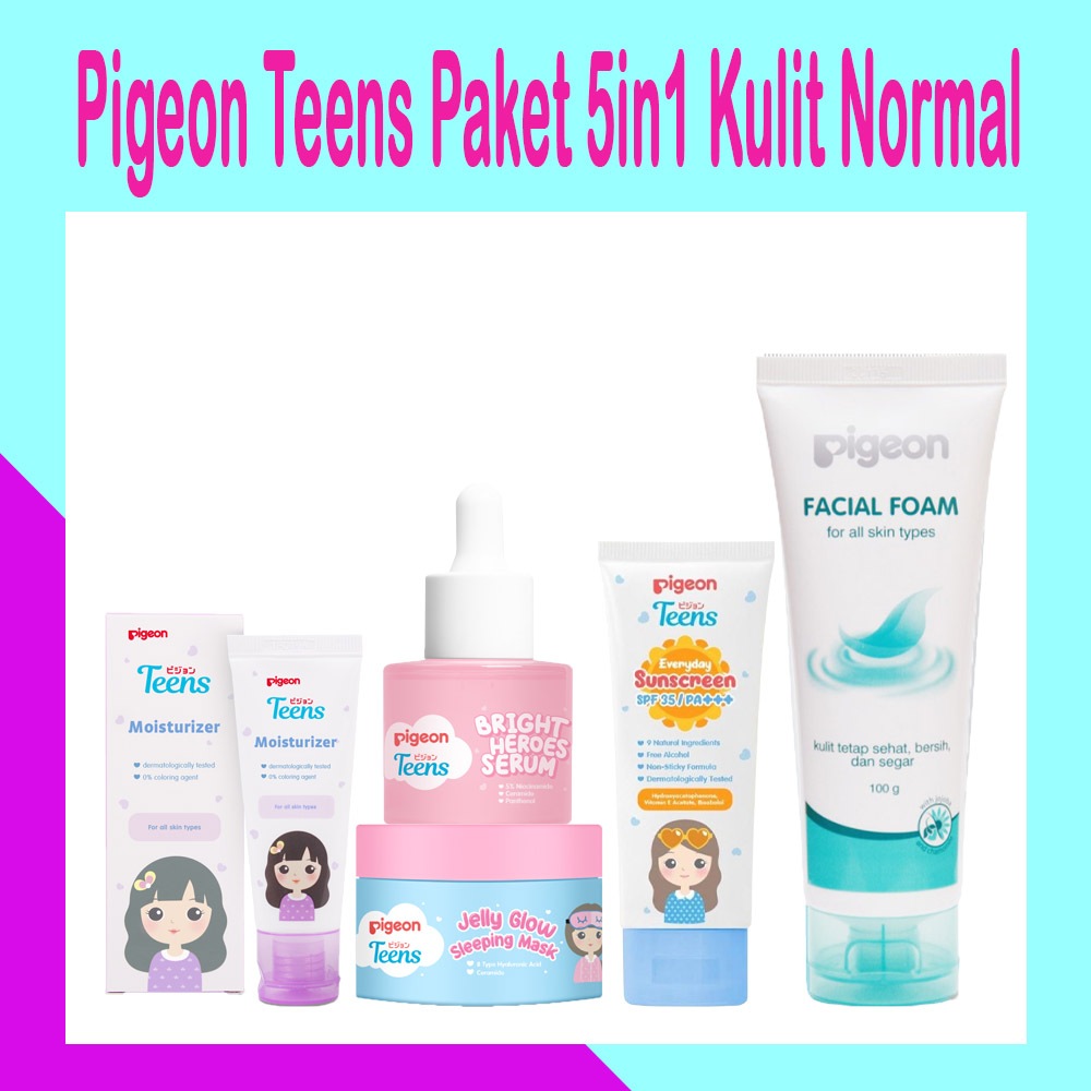 Jual Pigeon Teens Paket Lengkap Hemat 5in1 Untuk Kulit Normal Shopee