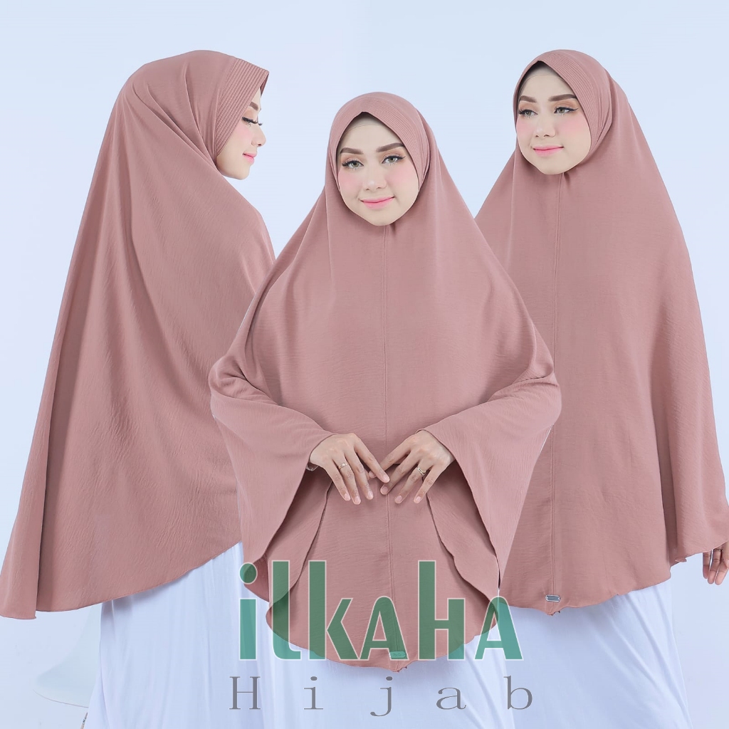 Jual Khimar Jilbab Jumbo Crinkle Hijab Jumbo Bergo Crinkle Airflow