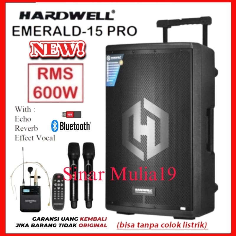 Jual Speaker Portable Bluetooth 15 Inch Hardwell Emerald 15 Pro Rms 600