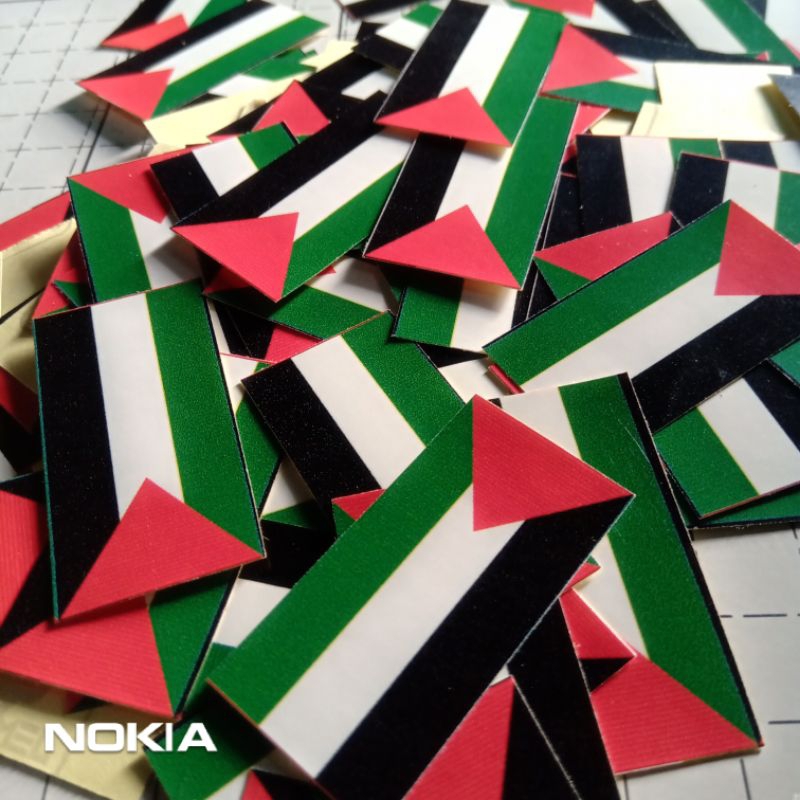 Jual Sticker Stiker Pipi Bendera Merah Putih Palestina Palestine Lebar