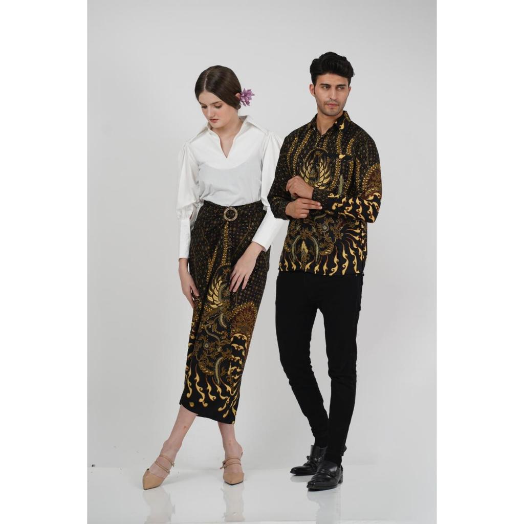 Jual Vanriz Kebaya Kemeja Batik Lengan Panjang Slimfit Couple Rok