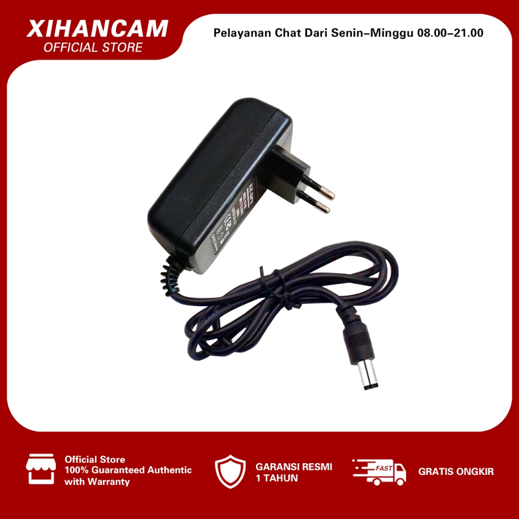 Jual XIHANCAM Adaptor DC 12V 2A 3A Power Plug CCTV Adaptor Daya CCTV