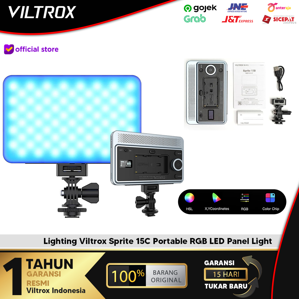 Jual Lighting Viltrox Sprite 15C Portable RGB LED Panel Light Shopee