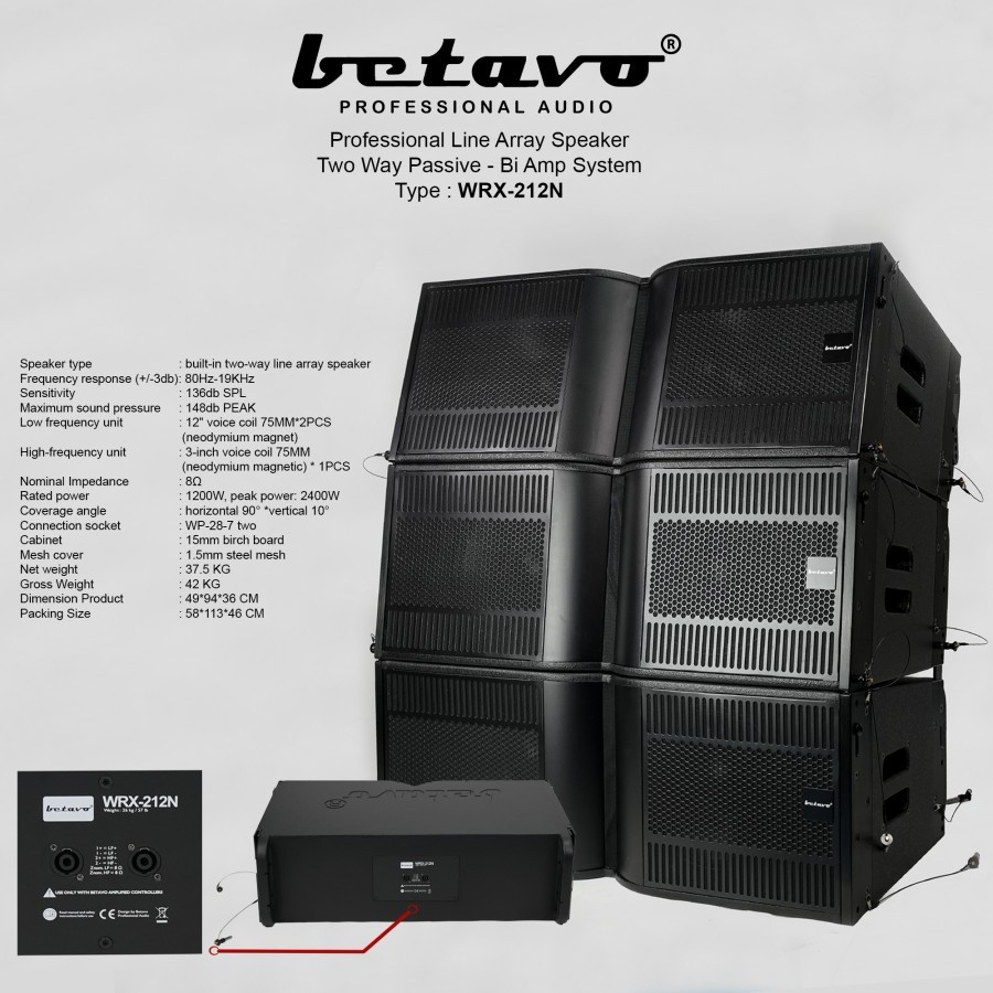 Jual Professional Line Array Speaker Two Way Passive Bi Betavo Wrx