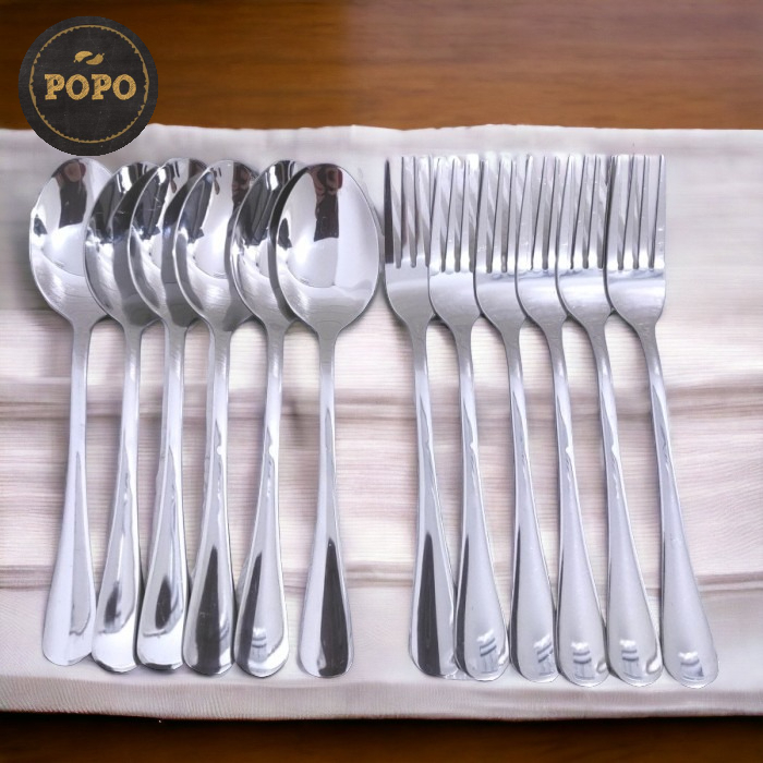 Jual Sendok Garpu Makan Stainless Korea Tebal Polos Hotel Grade Premium