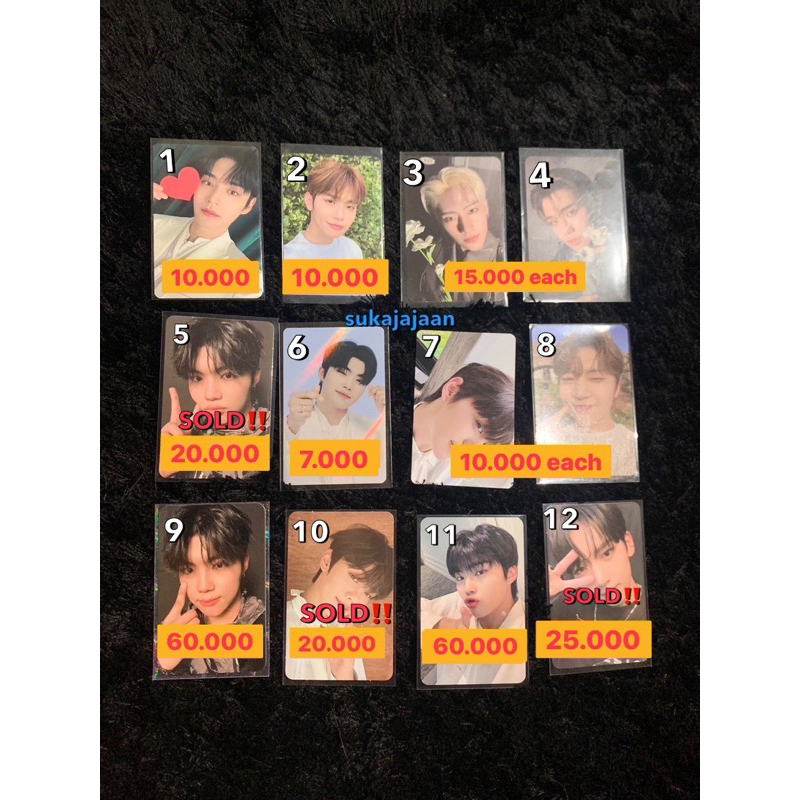 Jual Photocard Pc Official Zerobaseone Zb Hao Hanbin Taerae Gunwook