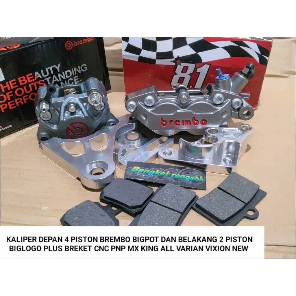 Jual Kaliper Depan Piston Dan Belakang Piston Plus Breket Cnc Pnp