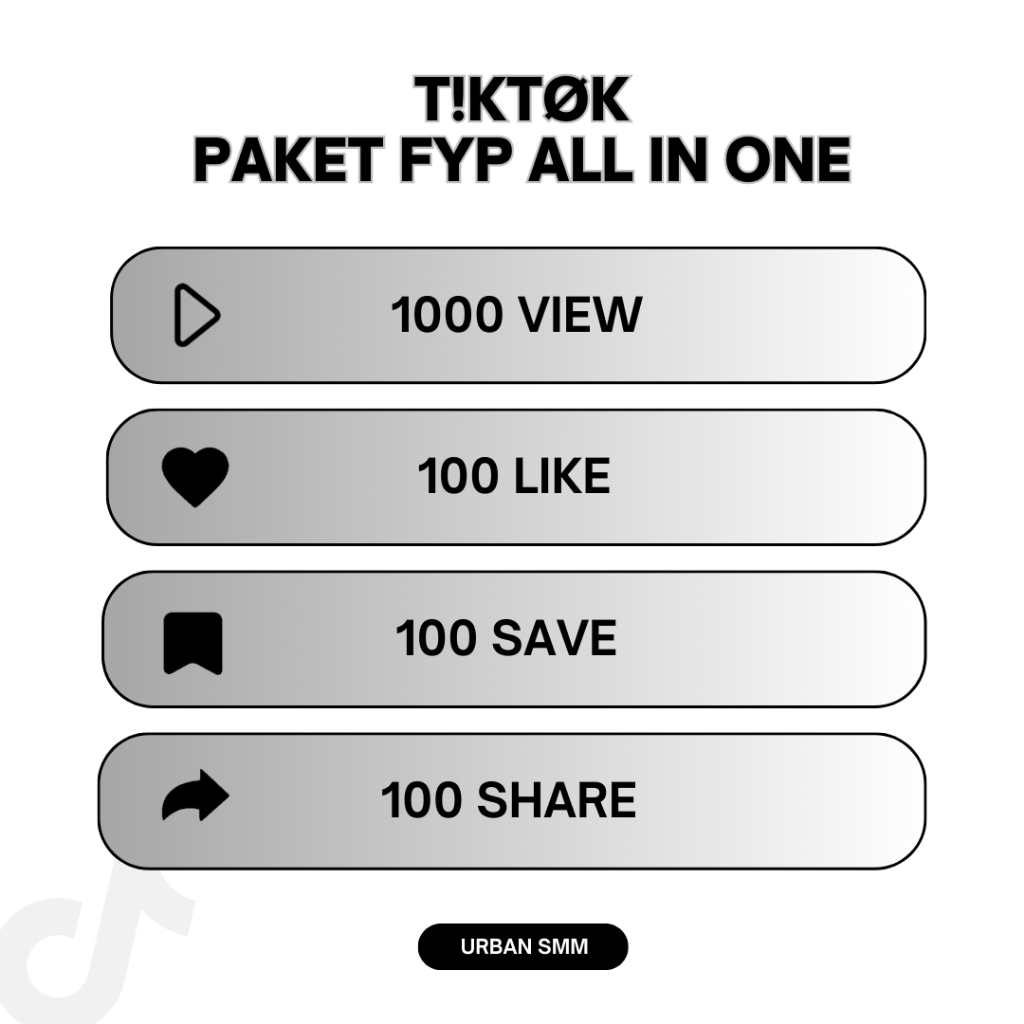 Jual Urban Smm Paket Tiktok Like Dan View Tiktok Permanen Tiktok