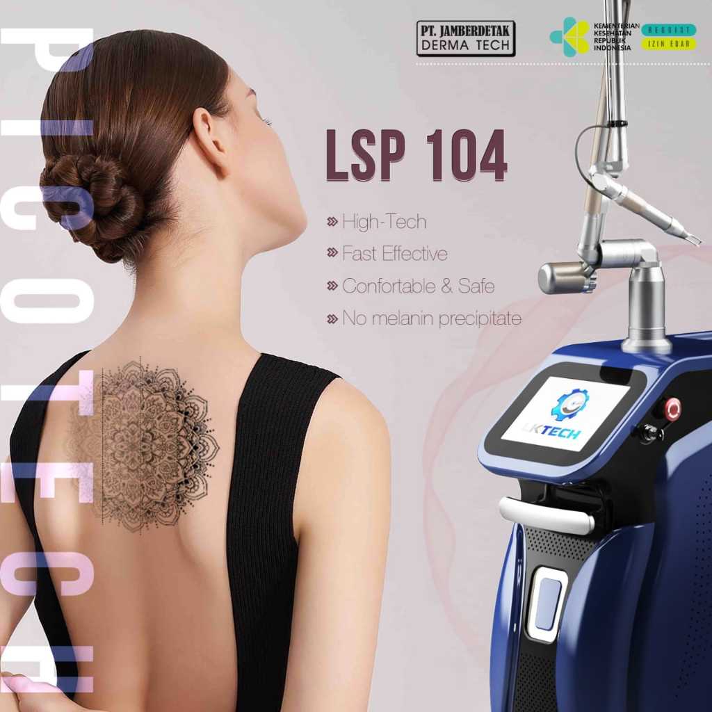 Jual Kemenkes RI Resgistered Picosecond Laser Pico Hapus Tatto Warna