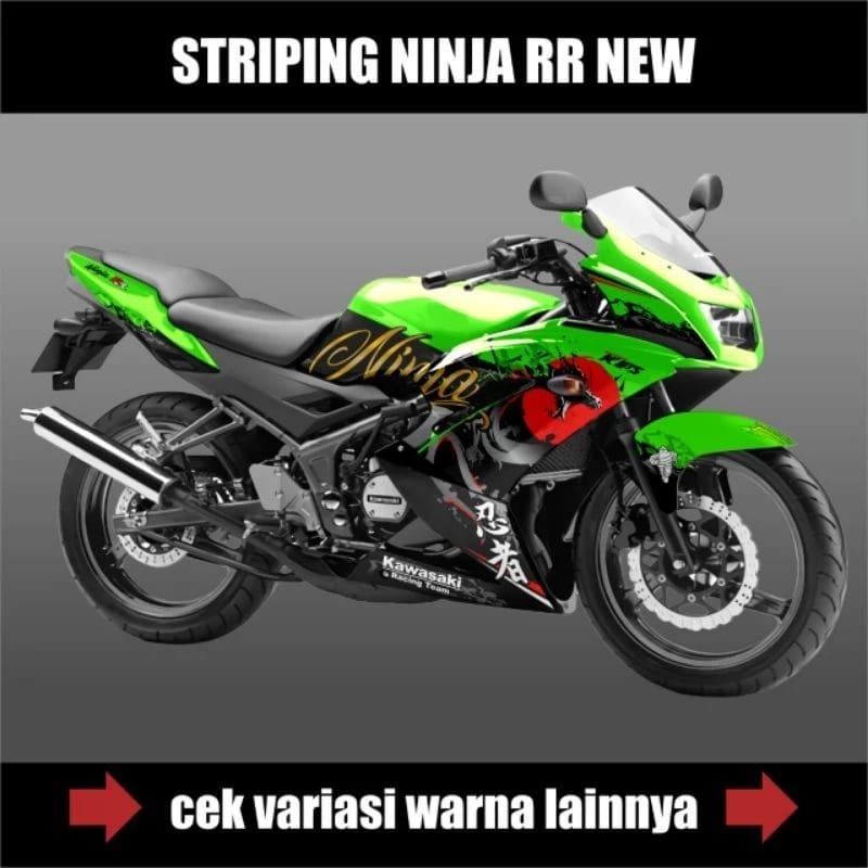 Jual Stiker Striping Variasi Kawasaki Ninja RR 150 New SemiFull Decal