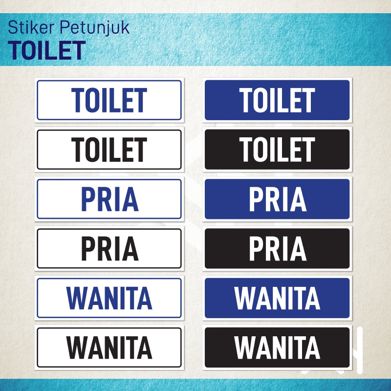 Jual Sticker Stiker Penunjuk Toilet Wc Pria Wanita Shopee