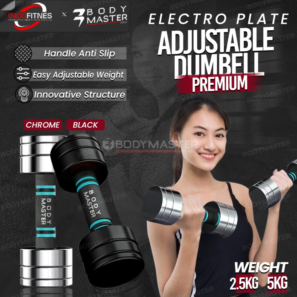 Jual BODYMASTER Premium Adjustable Dumbell 5kg Barbell Dumbel