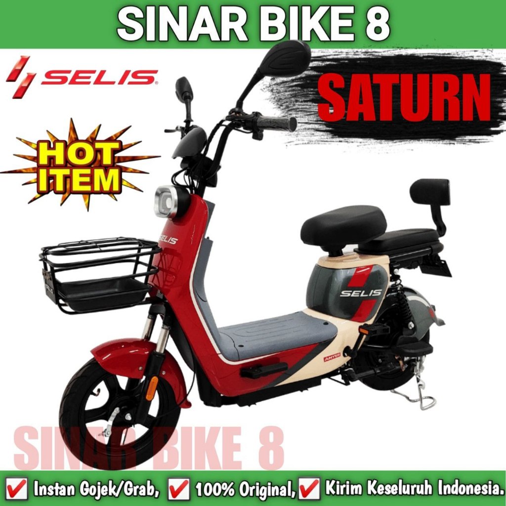 Jual Sepeda Listrik Selis Saturn Watt Electric E Bike V Ah