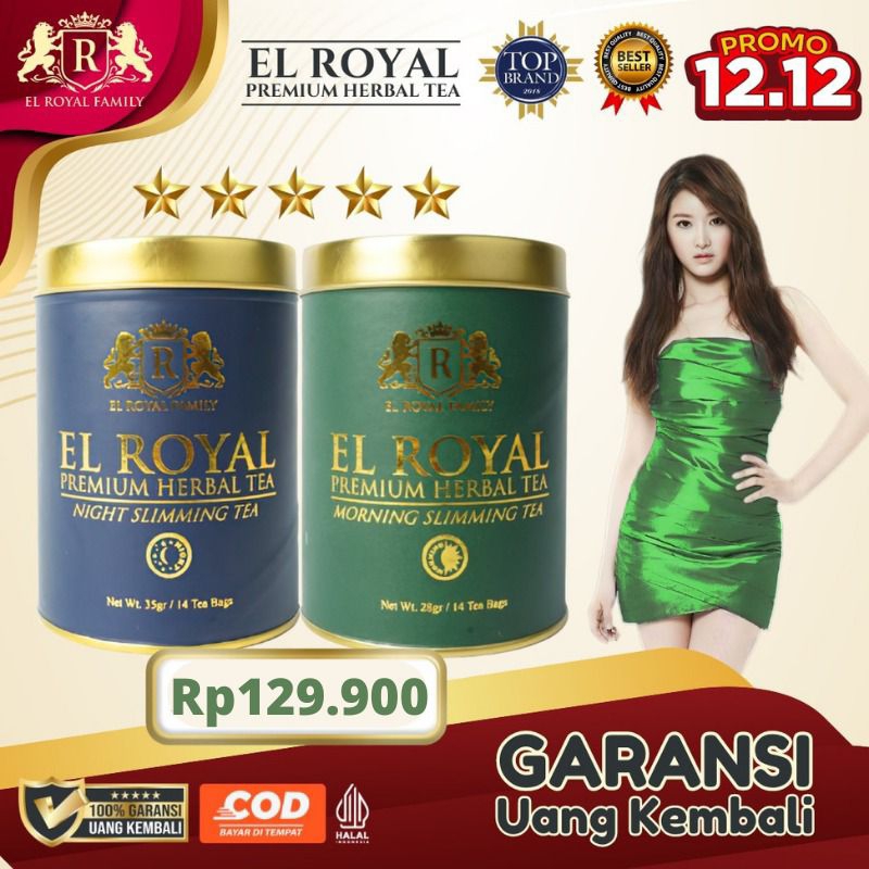 Jual El Royal Premium Tea Teh Pelangsing Siang Malam 1 Paket