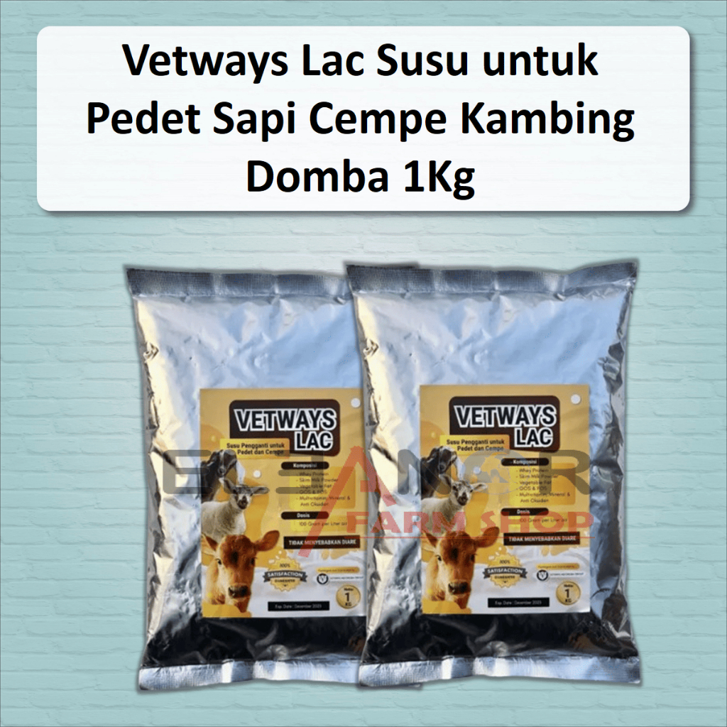 Jual Vetways Lac Susu Untuk Pedet Sapi Cempe Kambing Domba 1Kg Shopee