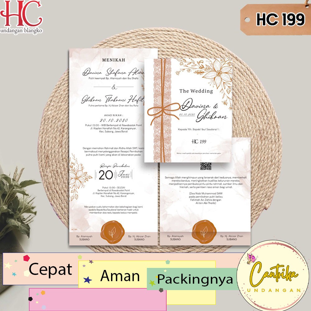 Jual Blangko Undangan Pernikahan Hc Atau Kertas Undangan Kosong