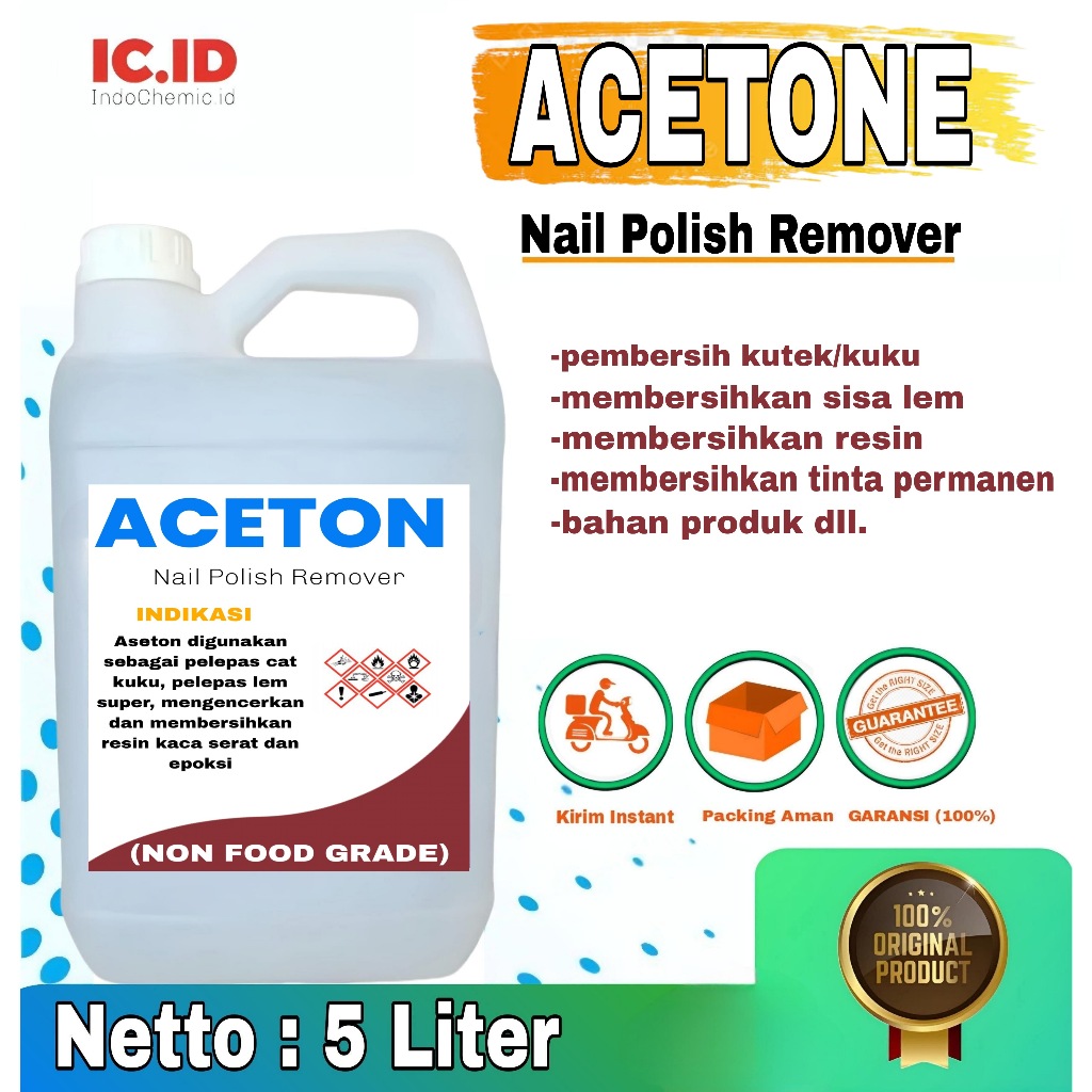 Jual Aseton Liter Acetone Liter Pembersih Kutek Nail Remover