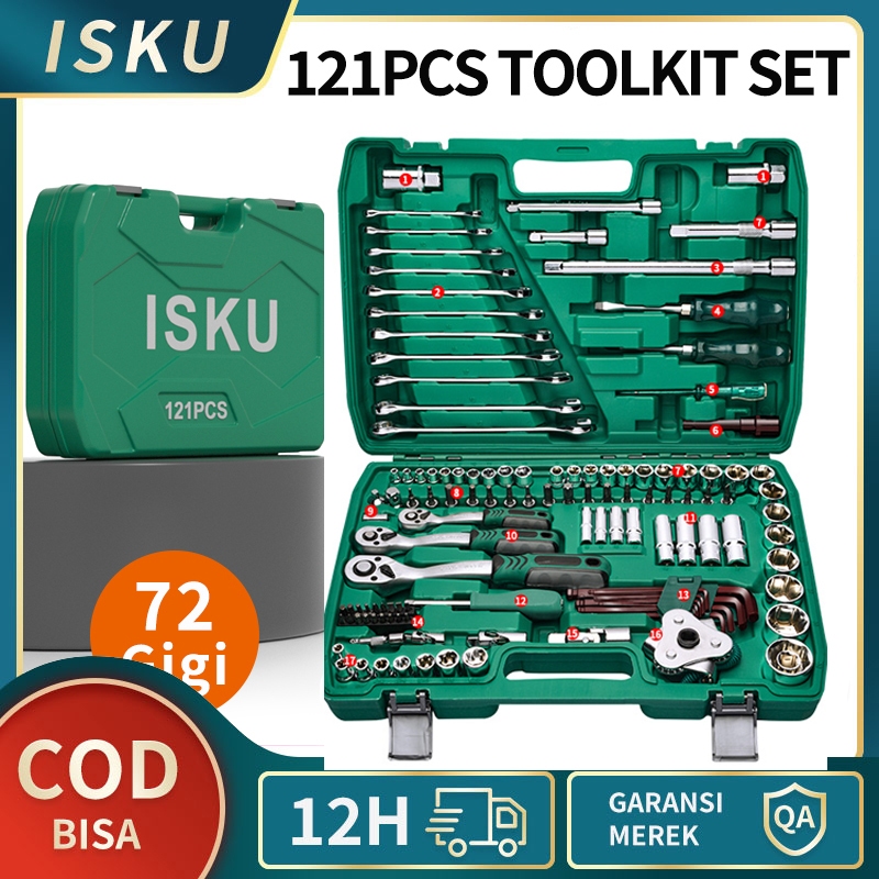 Jual Isku Tool Kit Set Pcs Kunci Shock Set Gigi Kunci Ring Pas Set