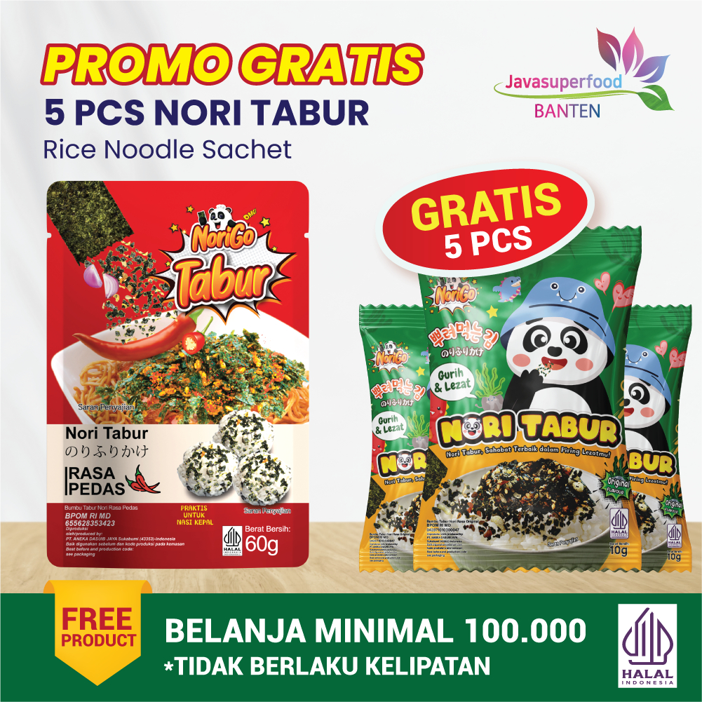 Jual HALAL Nori Tabur Rumput Laut Panggang Rasa Pedas Spicy 60g