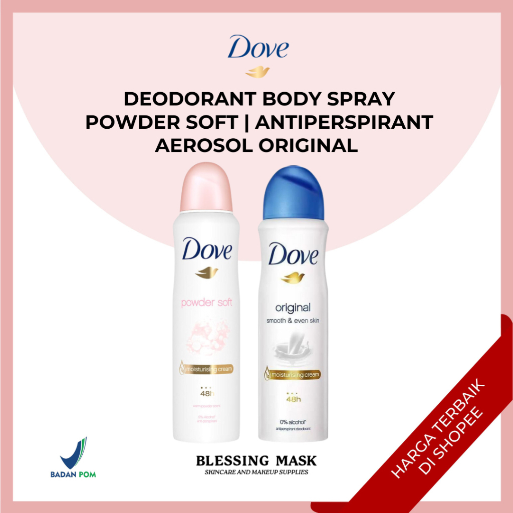 Jual Dove Women Antiperspirant Aerosol Original Deodorant Body Spray