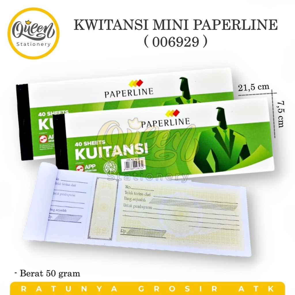 Jual Pcs Kwitansi Mini Paperline Buku Kuitansi Bukti Pembayaran