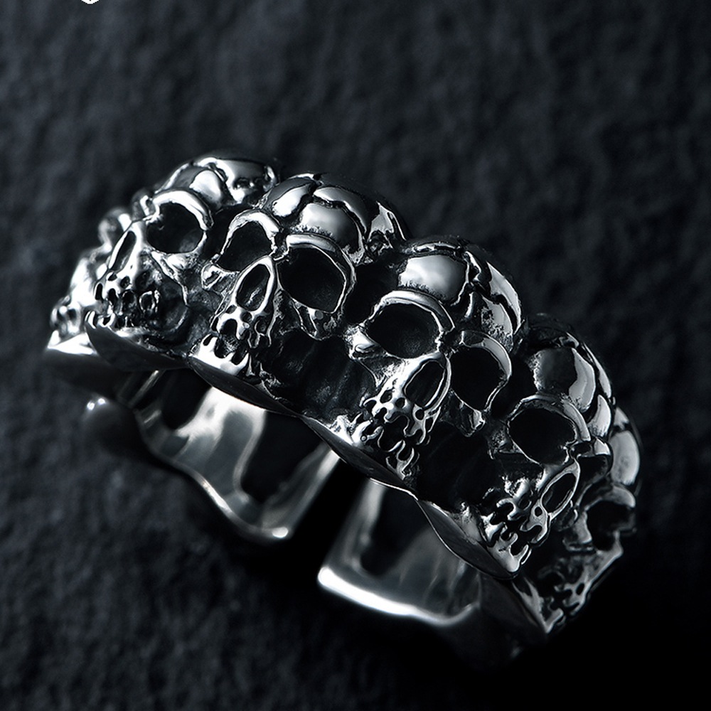 Jual Cincin Kepala Tengkorak Ring Skull Head Stainless Steel Biker