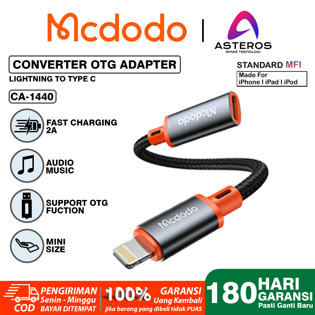 Jual Mcdodo Converter Otg For Iphone Lightning To Usb Data Transfer