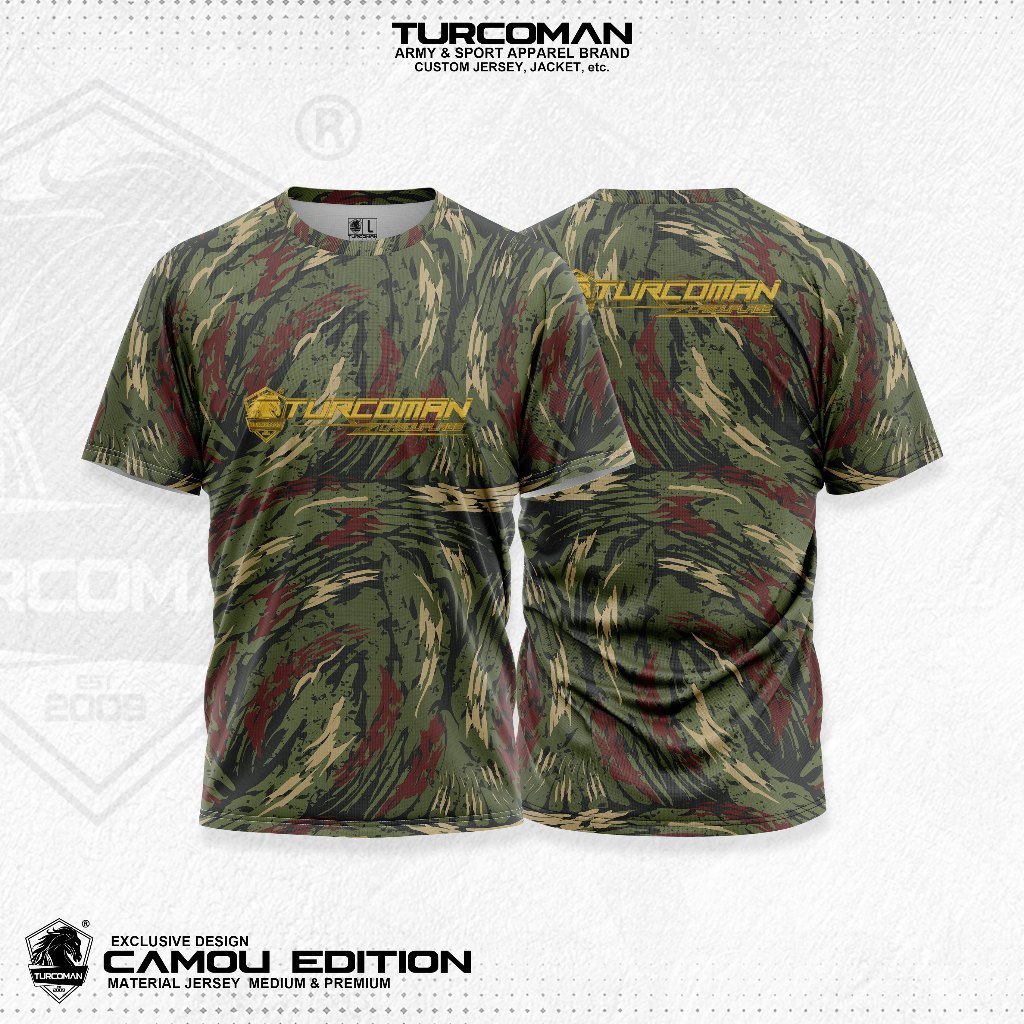 Jual Kaos Camo Lengan Pendek Hunting Berburu Printing Dryfit Shopee