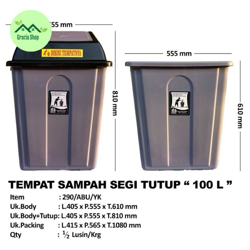 Jual Tempat Sampah Yutaka Pup Liter Liter Tong Sampah Jumbo