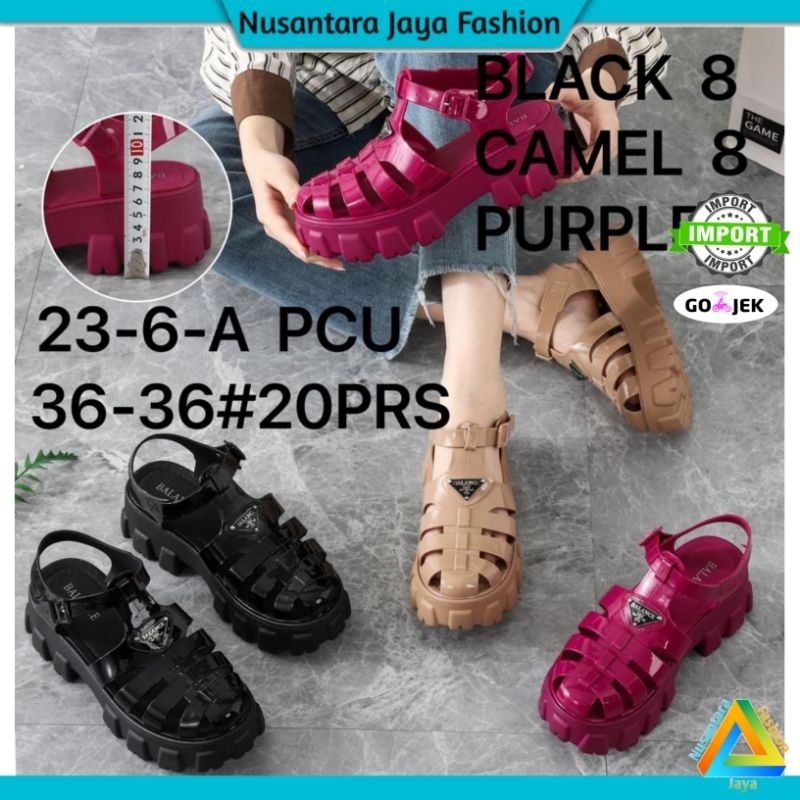 Jual Sandal Gladiator Wanita Camo Purple Premium Import Kekinian A