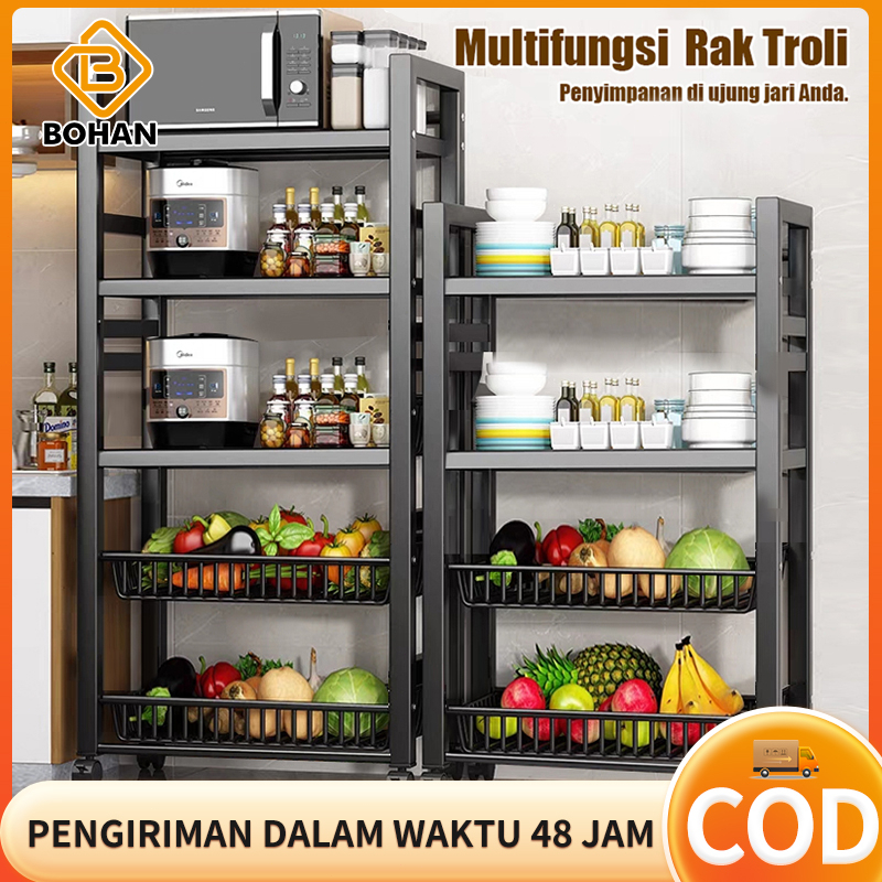 Jual Rak Oven Microwave Rak Buah Dan Sayuran Rak Lantai Beroda Rak