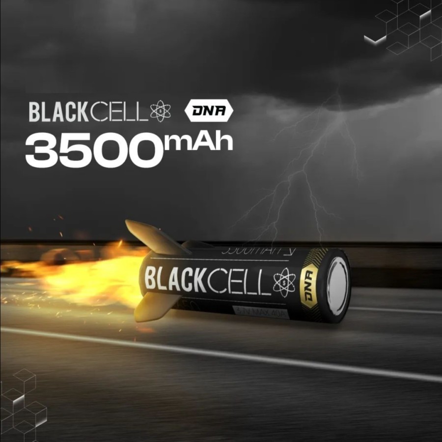 Jual BATTERY BLACKCELL DNA YELLOW 18650 3500MAH 40A BATERAI AUTHENTIC