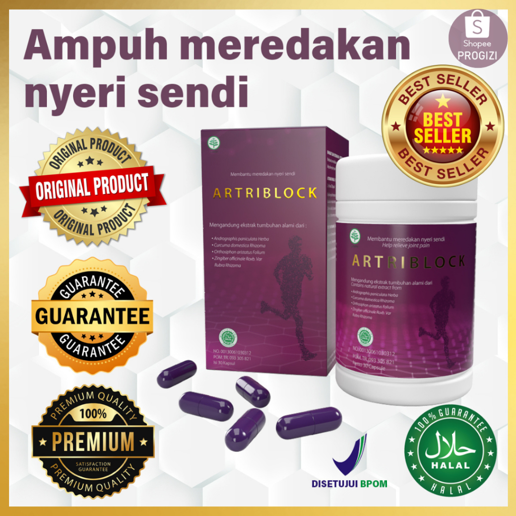 Jual Artriblock Obat Herbal Alami Menghilangkan Nyeri Sendi Otot Tulang