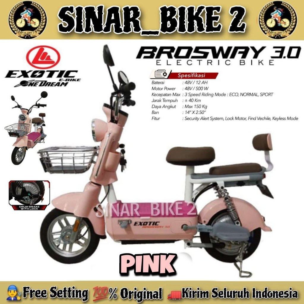 Jual Sepeda Motor Listrik E Bike Goda Model Panda Watt Exotic