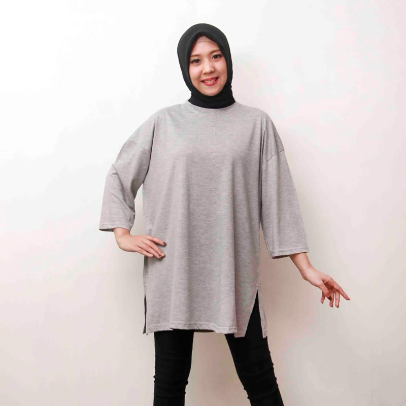 Jual Oversized Blouse Hijab Kaos Oversize Polos Hijab Kaos Panjang