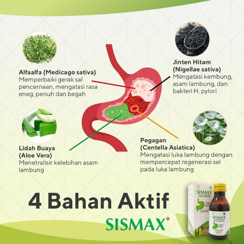 Jual Obat Maag Alami Sismax Formula Herbal Untuk Lambung Ml