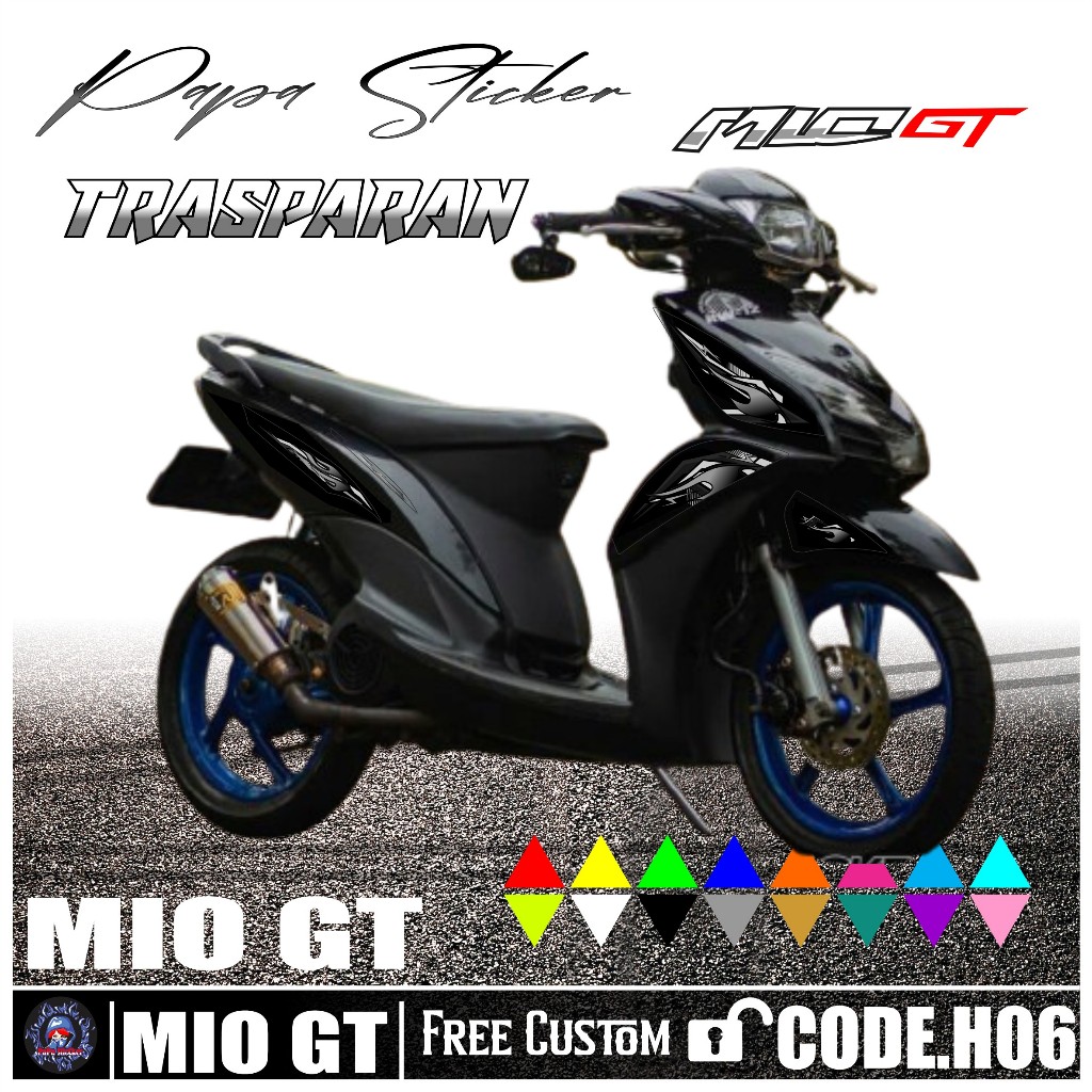 Jual Transparan Striping Mio Gt Sticker Motif Simple Transparan Papa