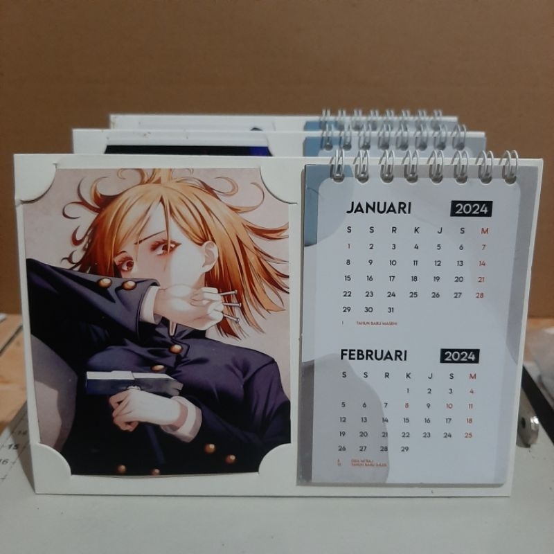 Jual Kalender Duduk Jujutsu Kaisen Gojo Satoru Sukuna Itadori Yuji