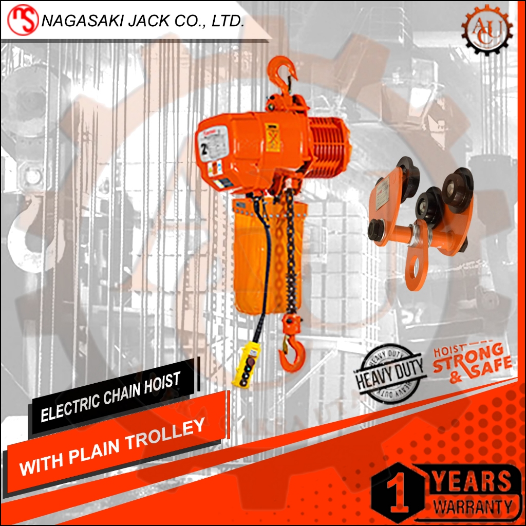 Jual Electric Chain Hoist 5 Ton X 6 Meter With Plain Trolley Nagasaki