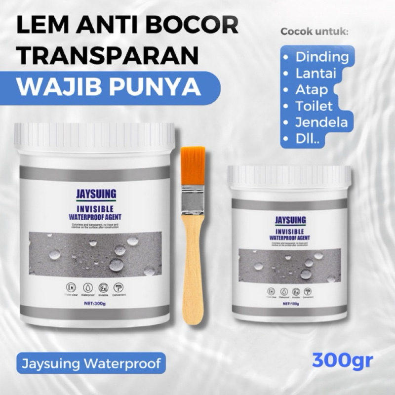 Jual 300gram Lem Transparan Jaysuing Cat Anti Bocor Invisible