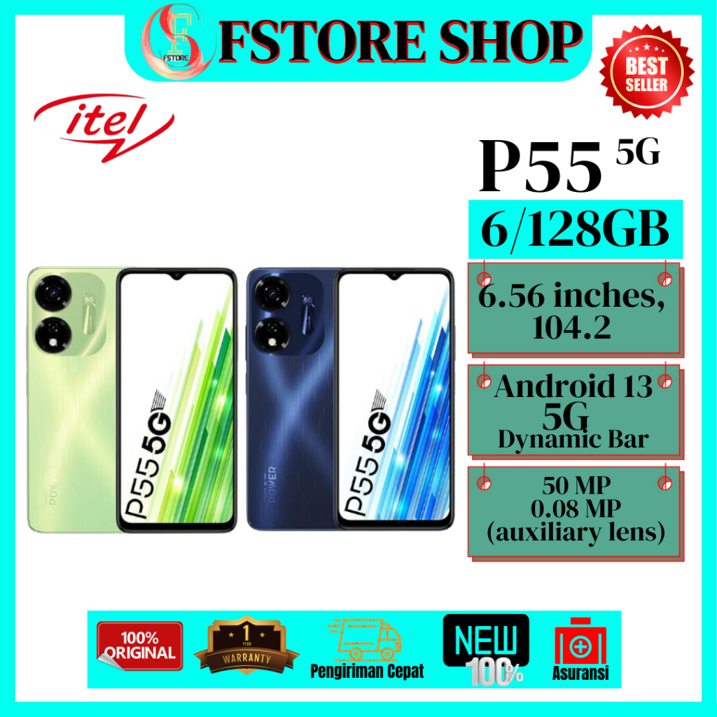 Jual Itel P55 5G A70 6GB 128GB 4GB 256GB Dynamic Bar Display 6 6HD