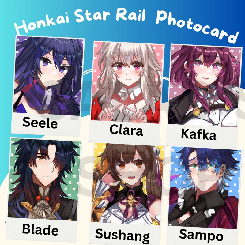 Jual Honkai Star Rail Photocard Clara Kafka Seele Sushang Blade Sampo